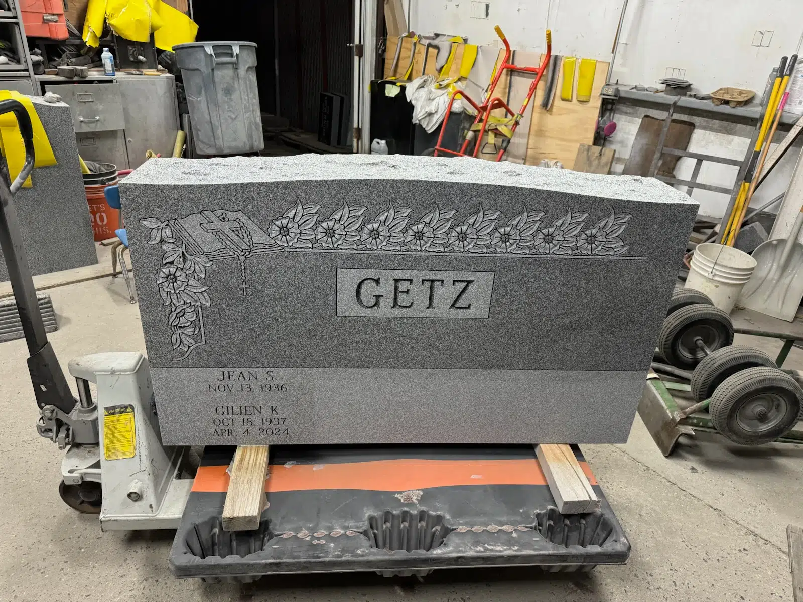 Upright granite headstone by Upright Headstones R Us — image 5