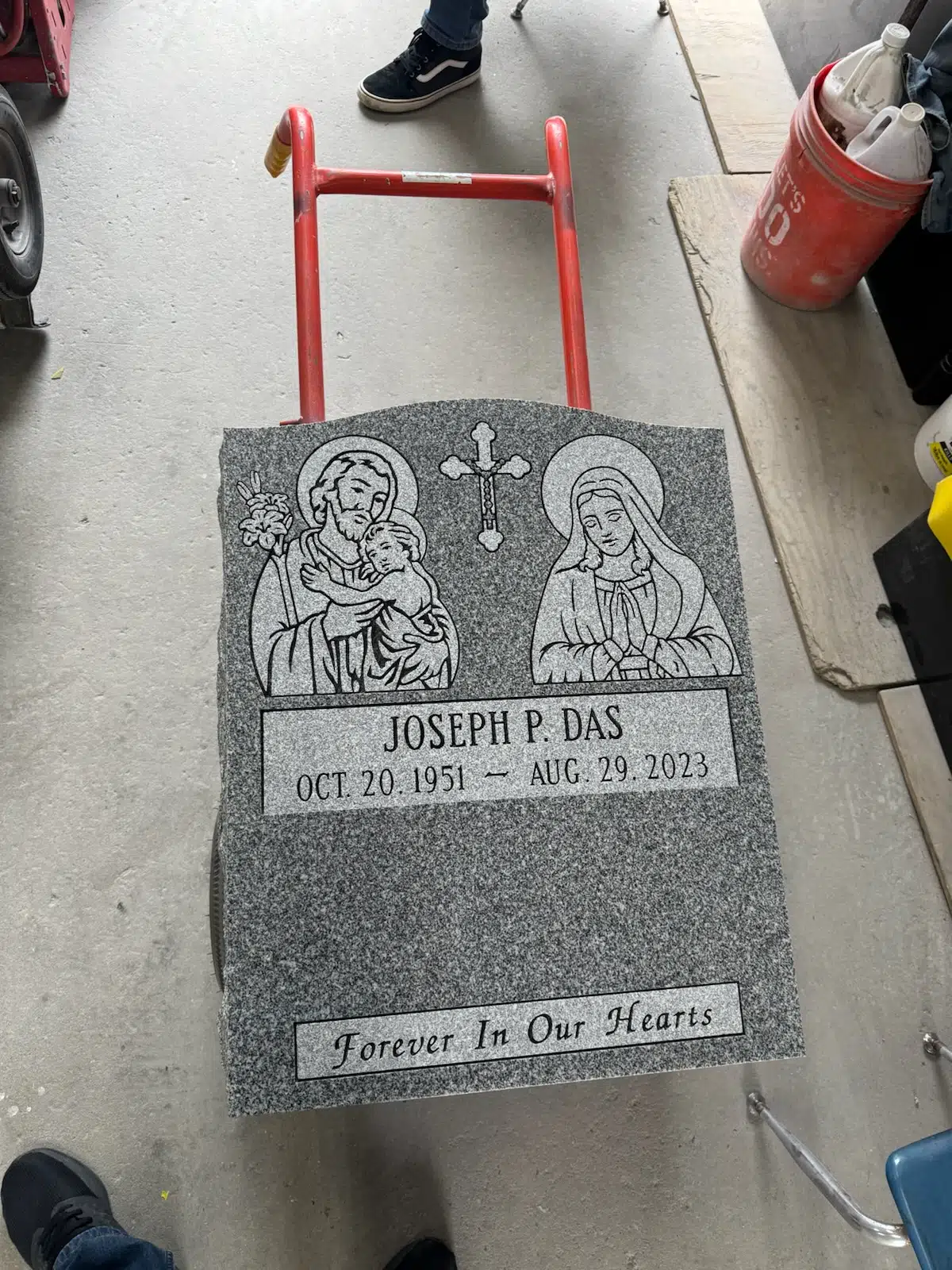 Upright granite headstone by Upright Headstones R Us — image 8