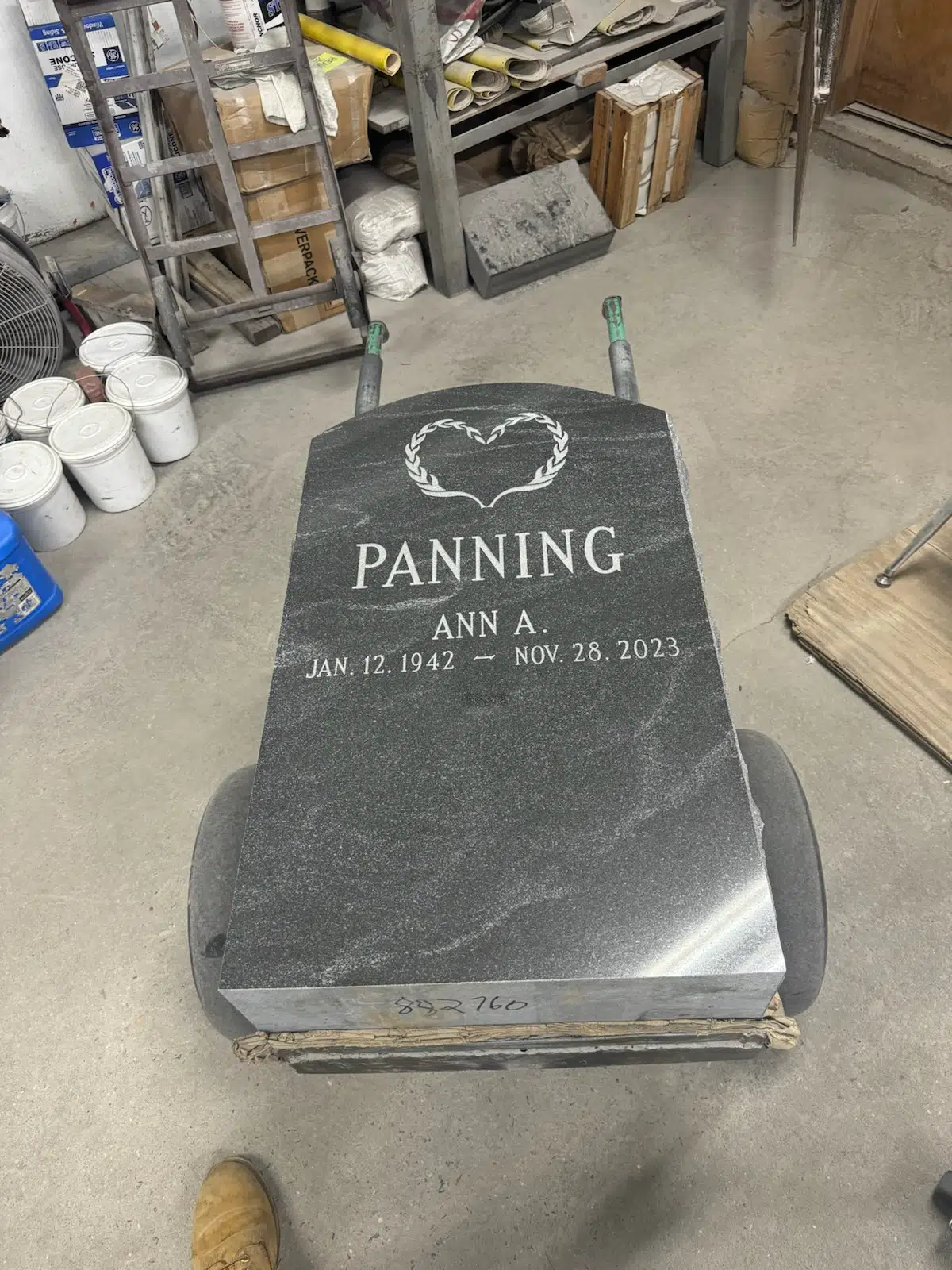 Upright granite headstone by Upright Headstones R Us — image 9