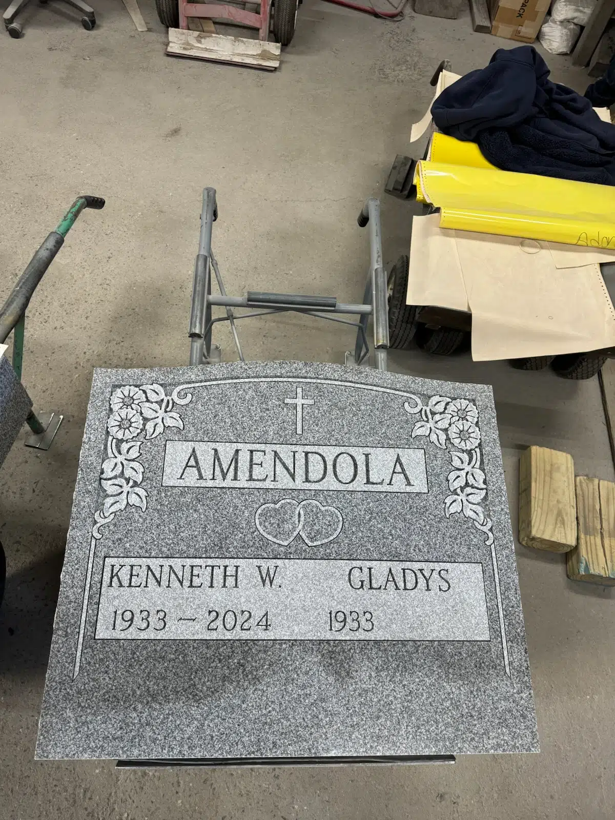 Upright granite headstone by Upright Headstones R Us — image 2
